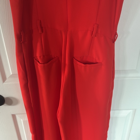 Banana Republic gorgeous red jumpsuit with matching sash tie belt! - Picture 5 of 6